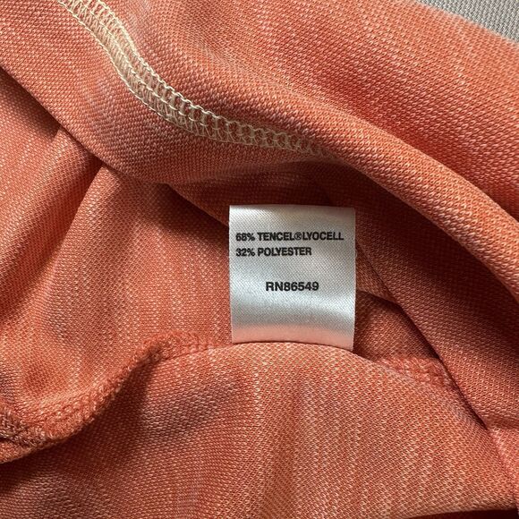 Tommy Bahama Men's Size M Solid Orange Vented Crew-Neck T-Shirt - Picture 4 of 5